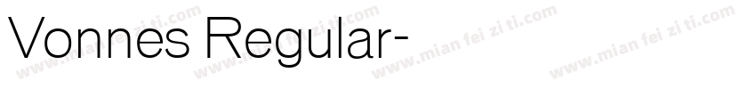 Vonnes Regular字体转换